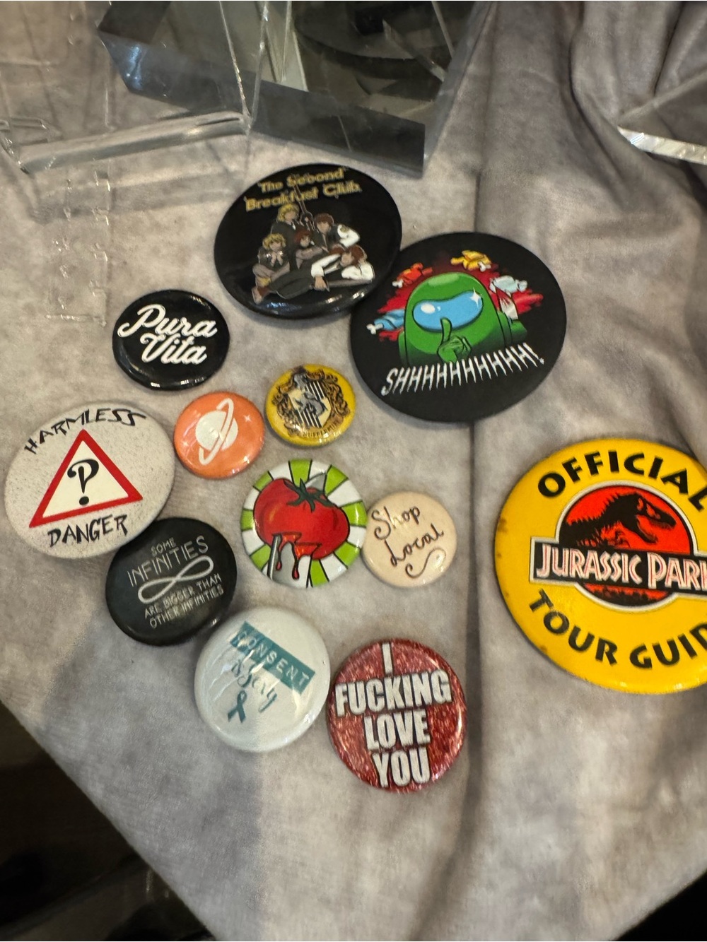 Source Unknown Multicolor Assorted Button Pin Lot - Picture 2 of 3